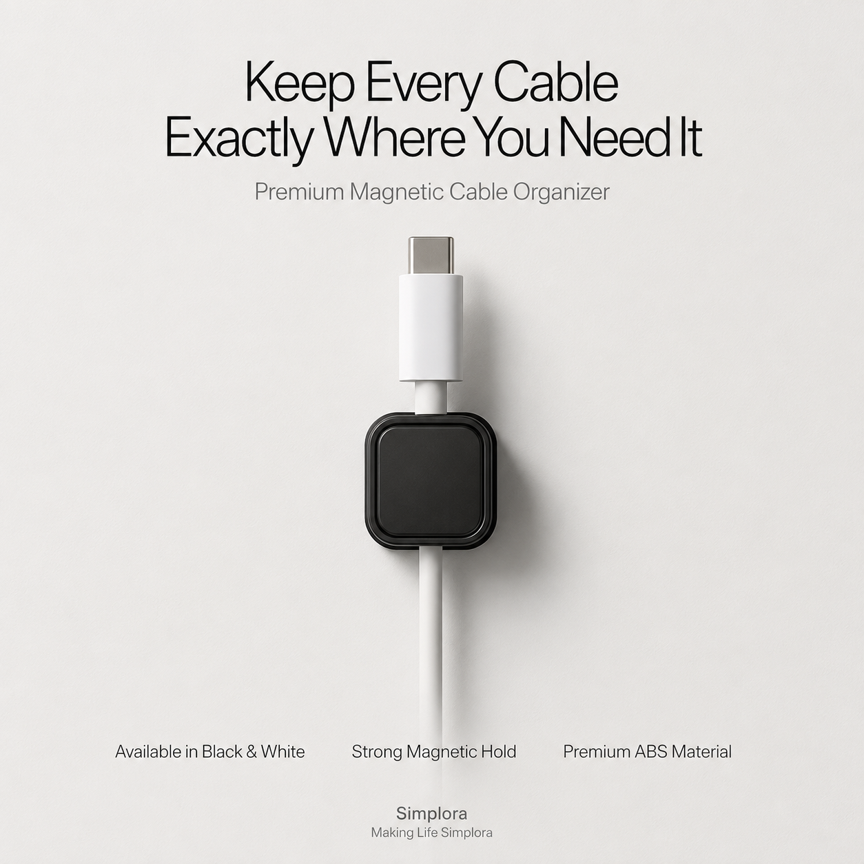 SIMPLORA™ Magnetic Cable Organizer