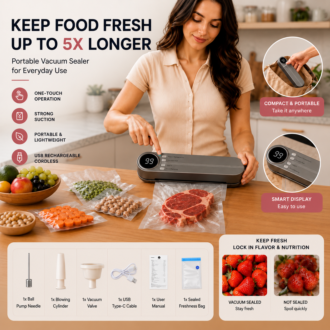 SIMPLORA™ Portable Vacuum Sealer